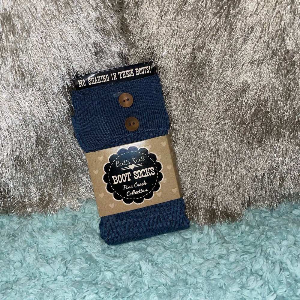 blue boot socks